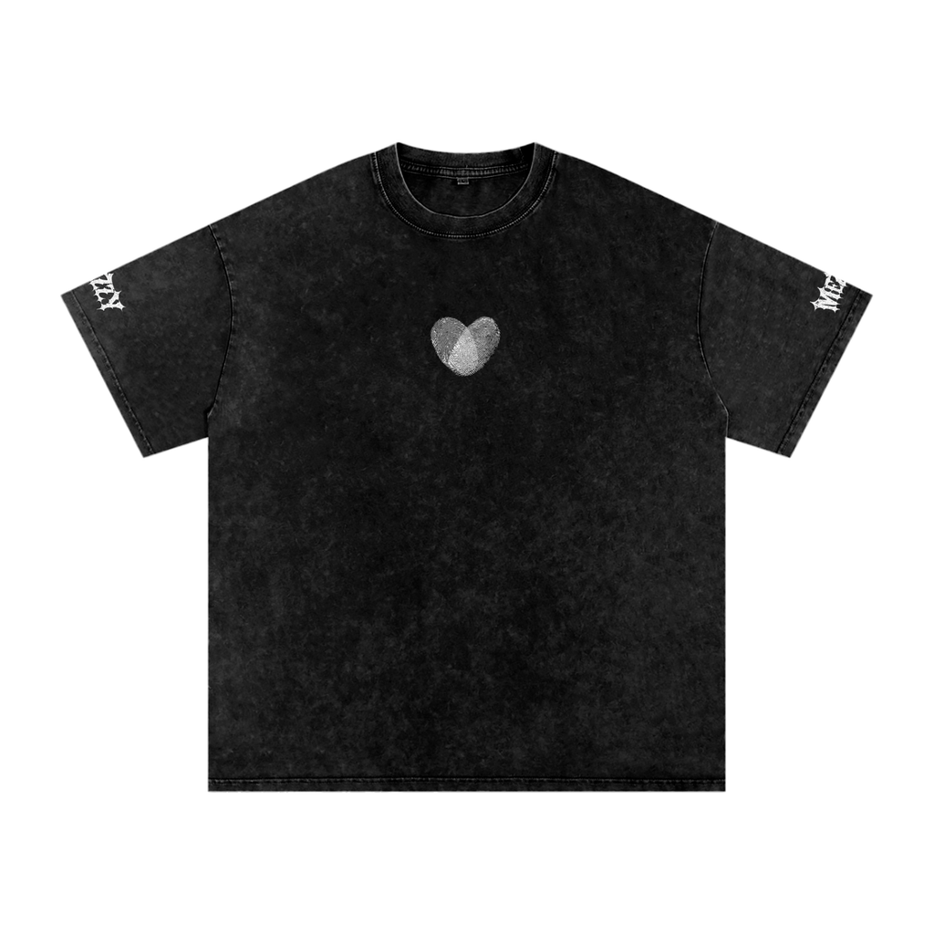 Snow Washed Oversized Cotton T-Shirt