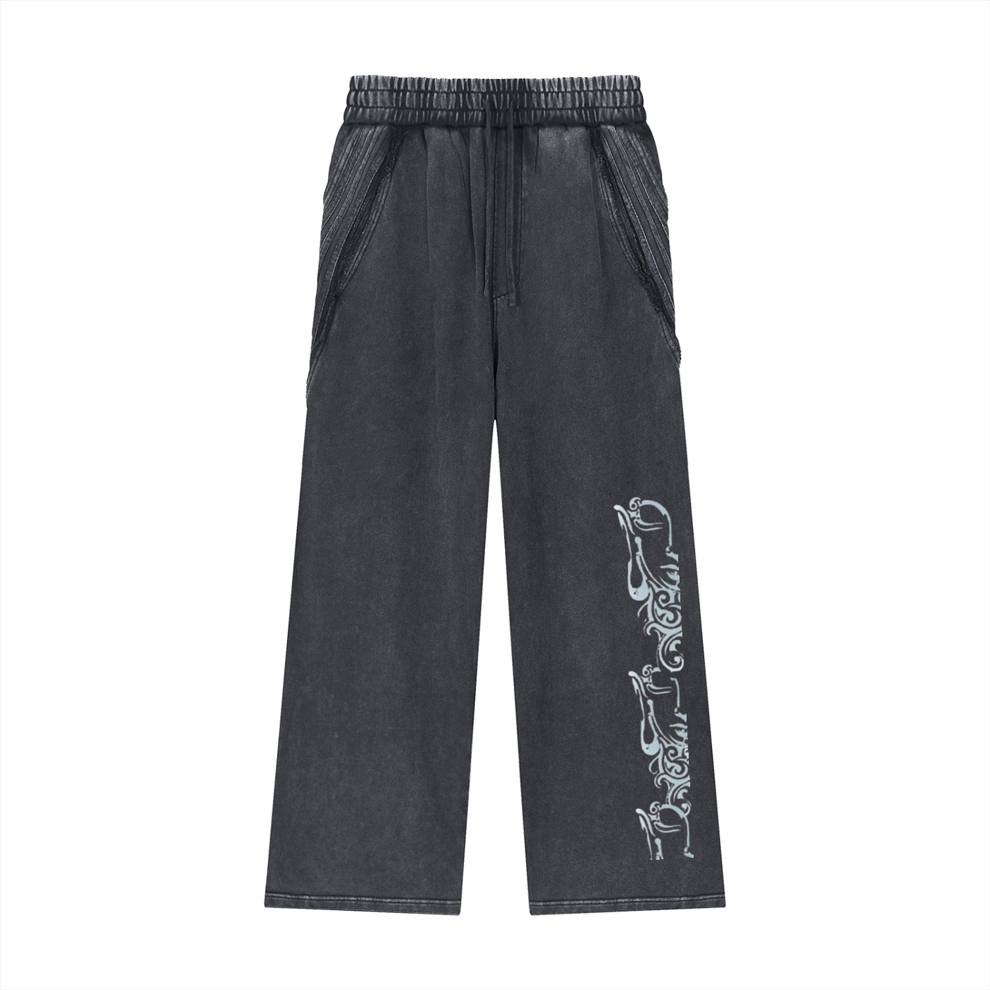 Heavyweight Snow Washed Tape Raw Edge Jogginghose