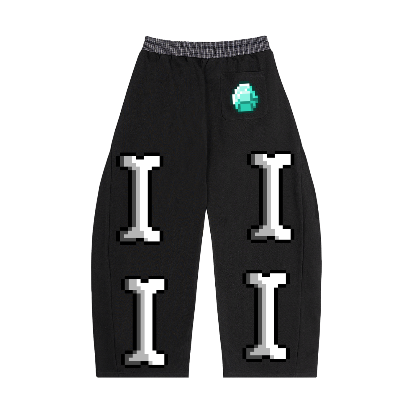 Plaid Waistband Barrel Sweatpants