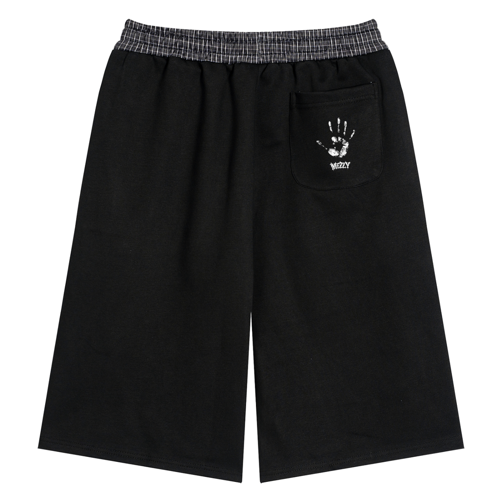 Unisex Plaid Waistband Shorts