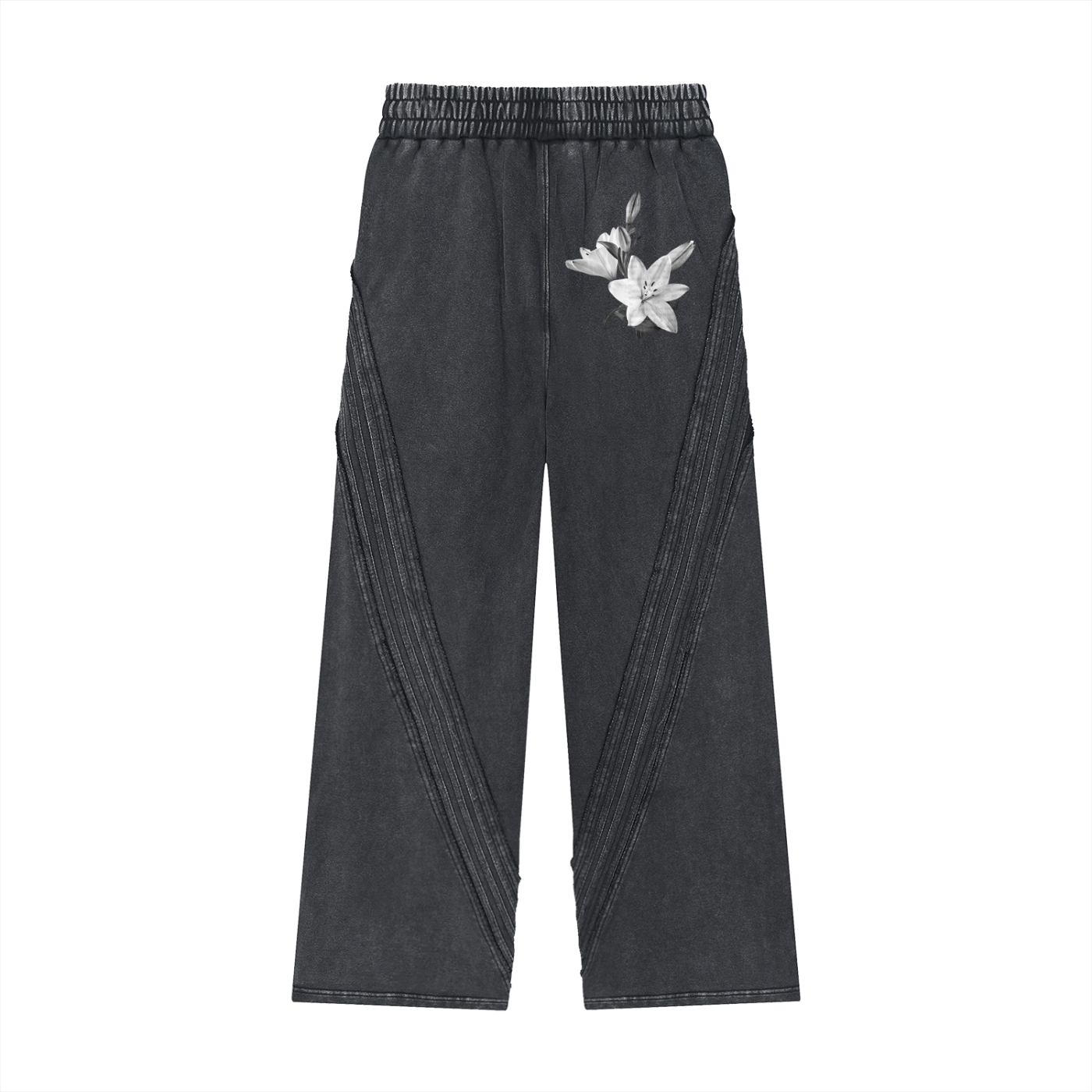 Snow Washed Tape Raw Edge Sweatpants