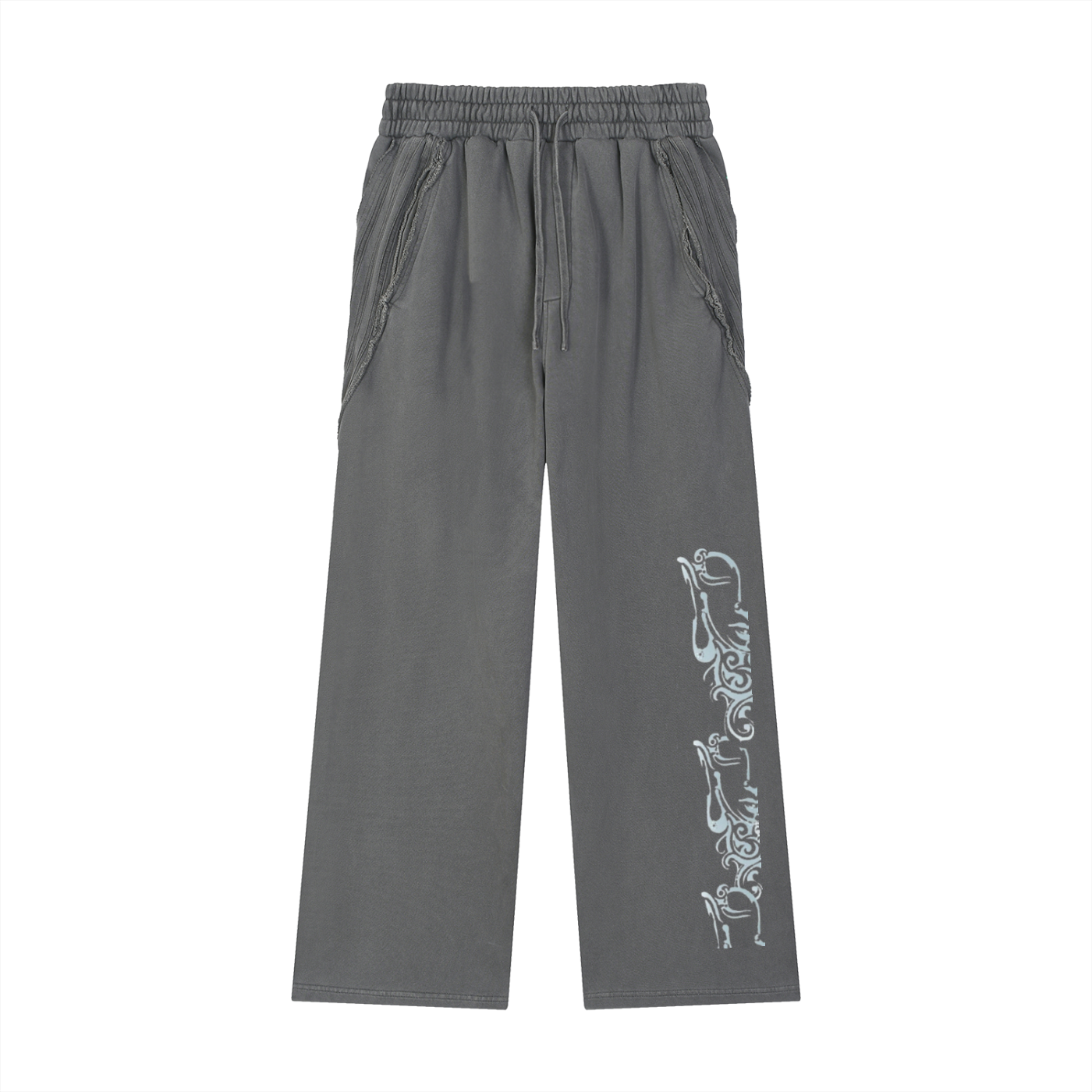 Heavyweight Snow Washed Tape Raw Edge Jogginghose