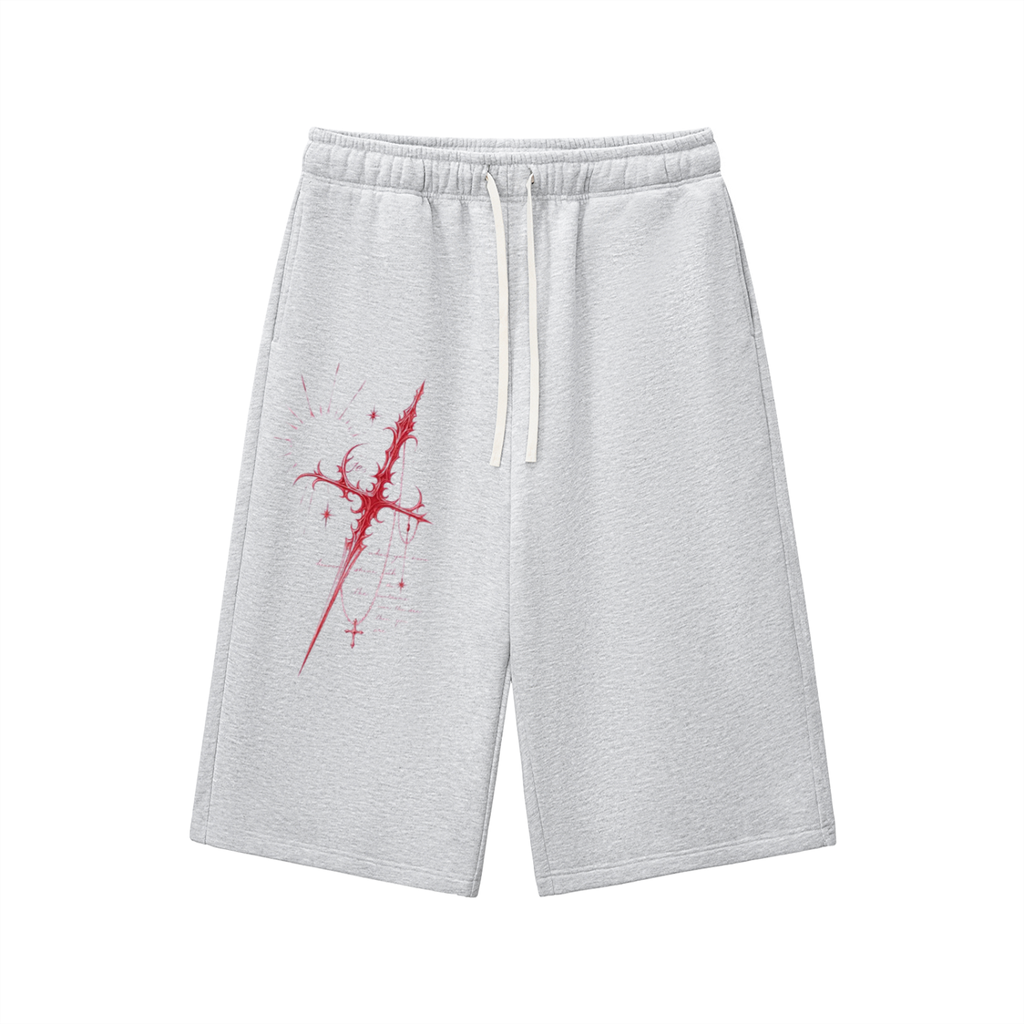 Relaxed Drawstring Three-quarter Sweatpants