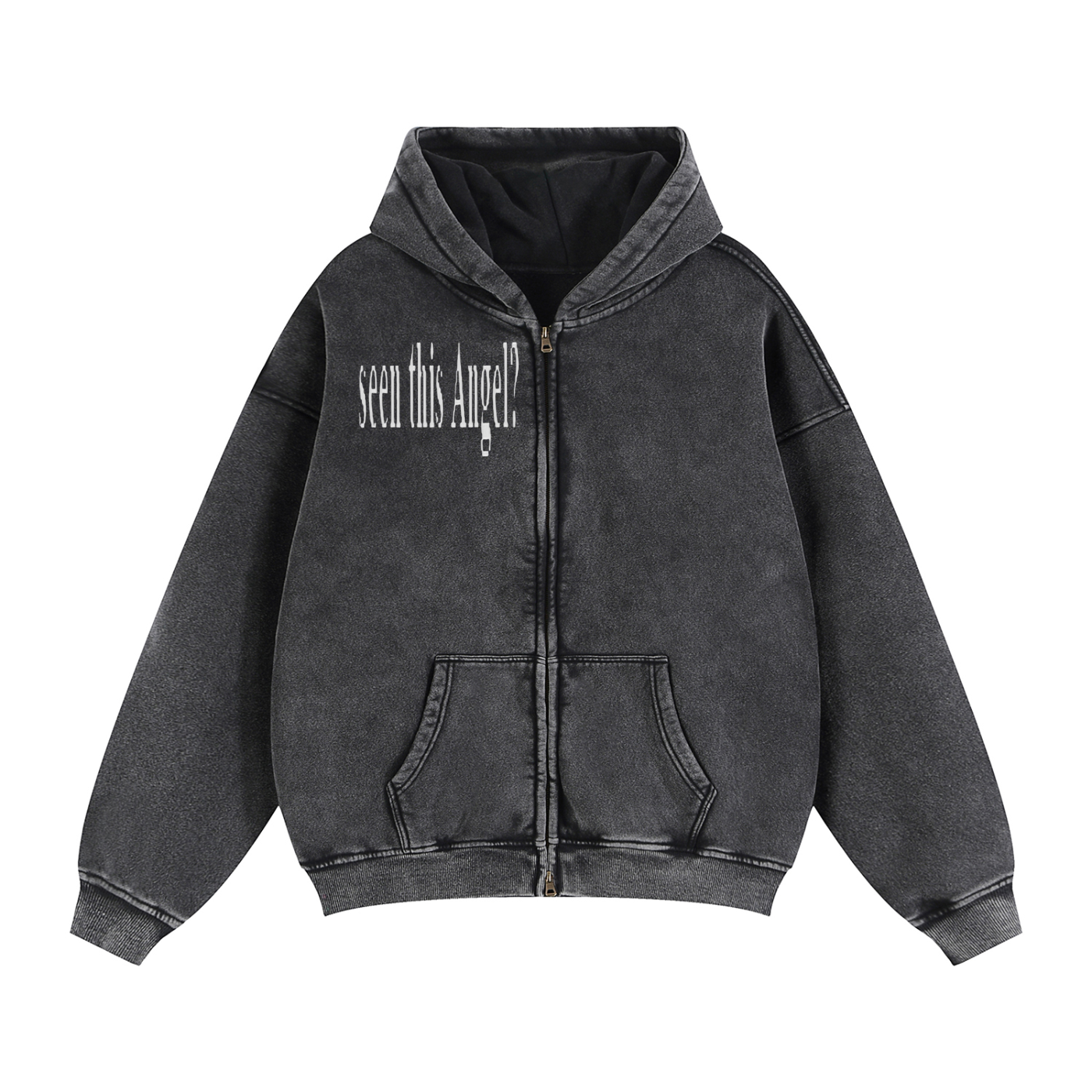 Zip-Through Boxy Fleece Hoodie