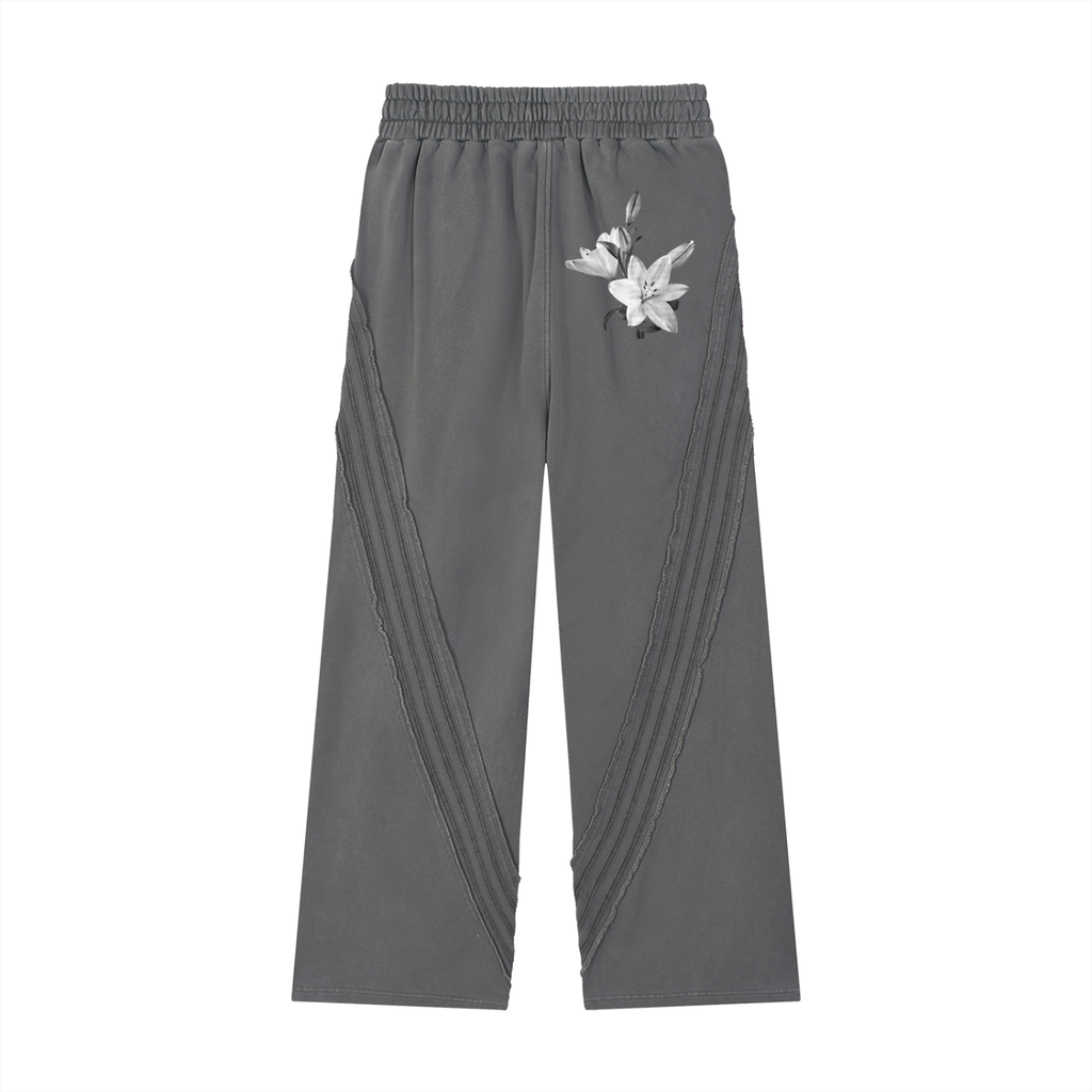 Snow Washed Tape Raw Edge Sweatpants