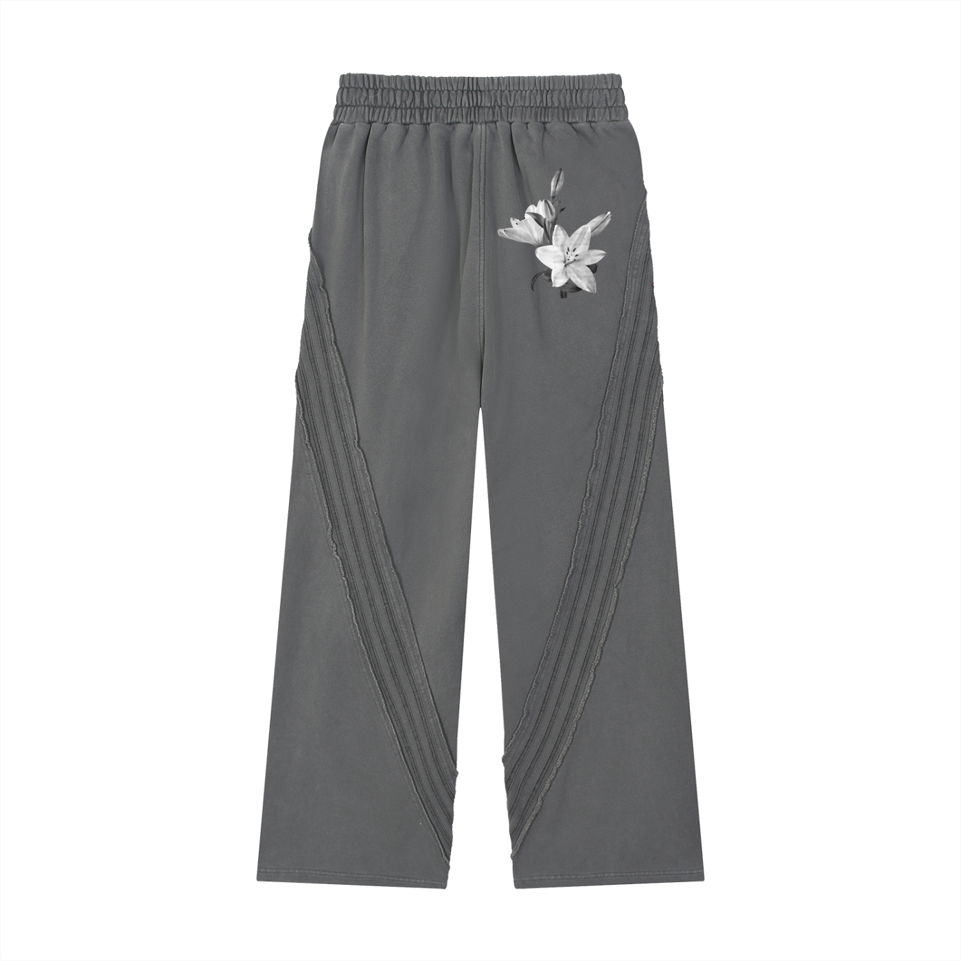 Snow Washed Tape Raw Edge Sweatpants