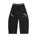 Plaid Waistband Barrel Sweatpants