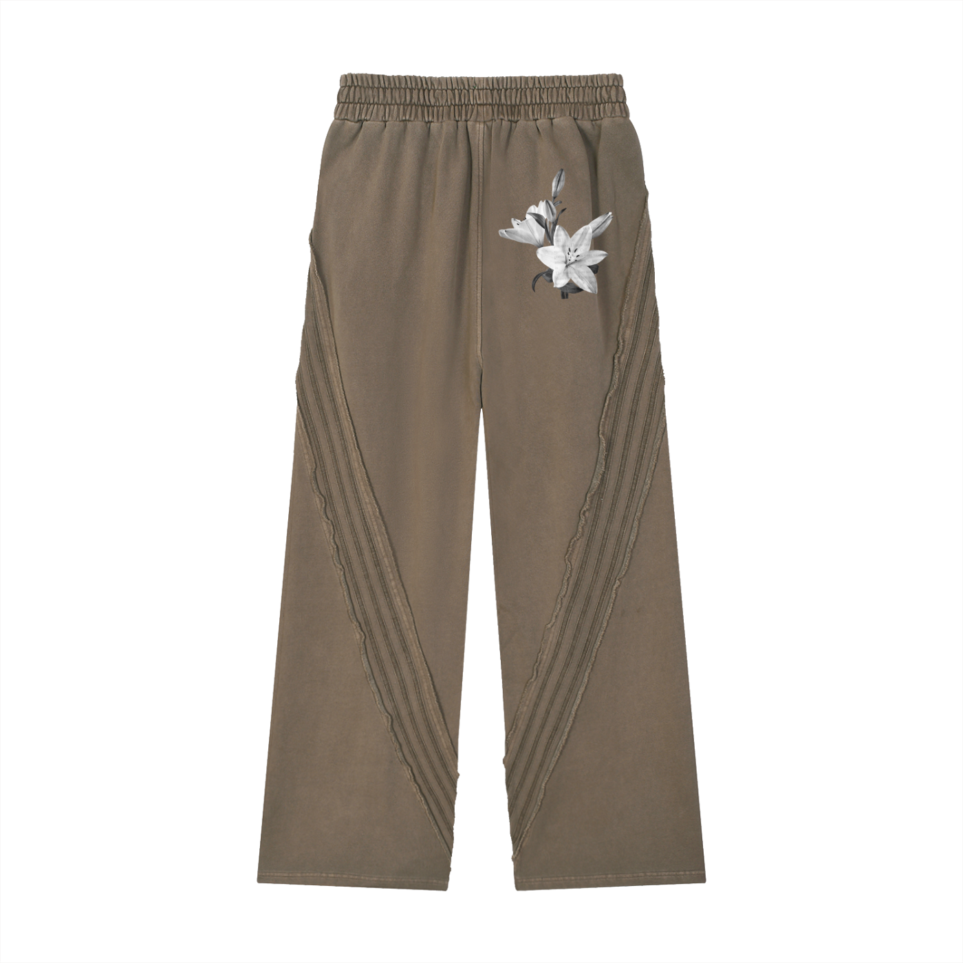 Snow Washed Tape Raw Edge Sweatpants